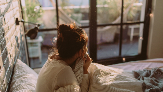 Woman relaxing, sunlight