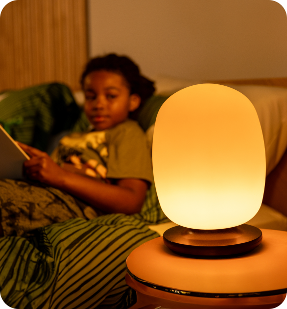 Child reading with skyview light